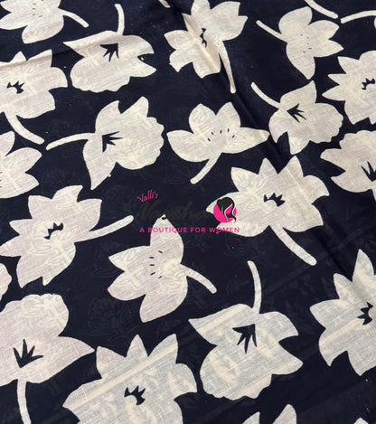 Pure Soft Mul Mul Cotton Sarees - Hand Block Prints - VVMMC011