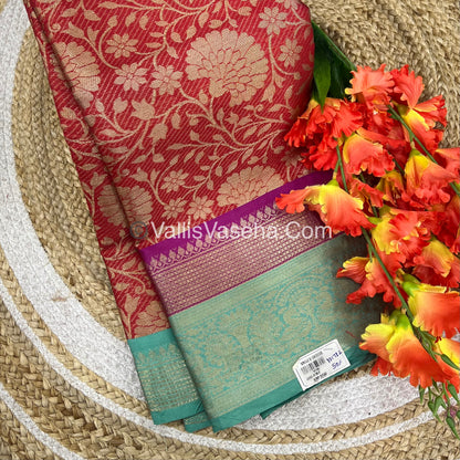 50% less - Offer Saree - Semi Banarasi Saree   - VVDS007