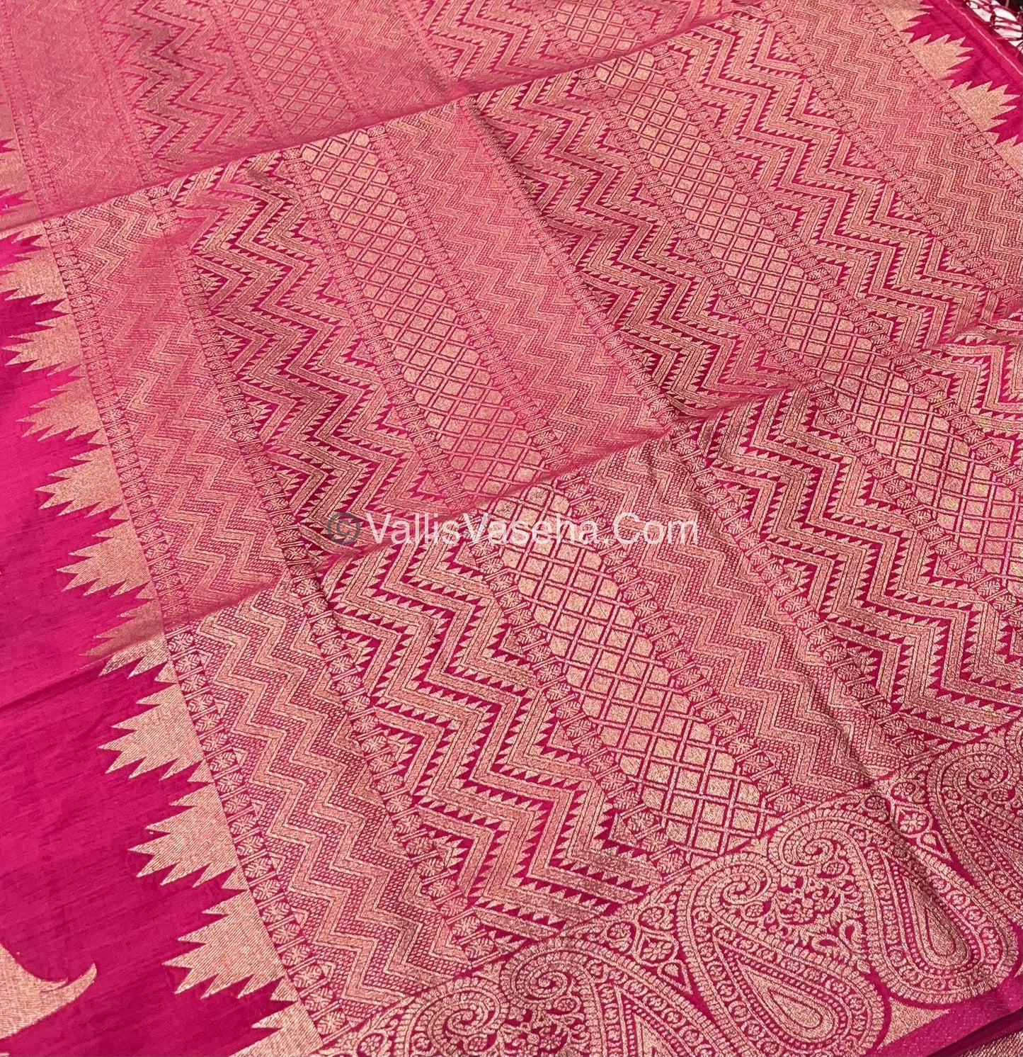 Banarasi - Heritage Silk - Semi Kathan Silk - Peach Shade - VVBHS005