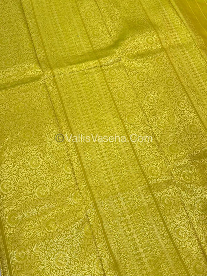 Semi Soft Silk - Border less - Green Shade -VVSSS034