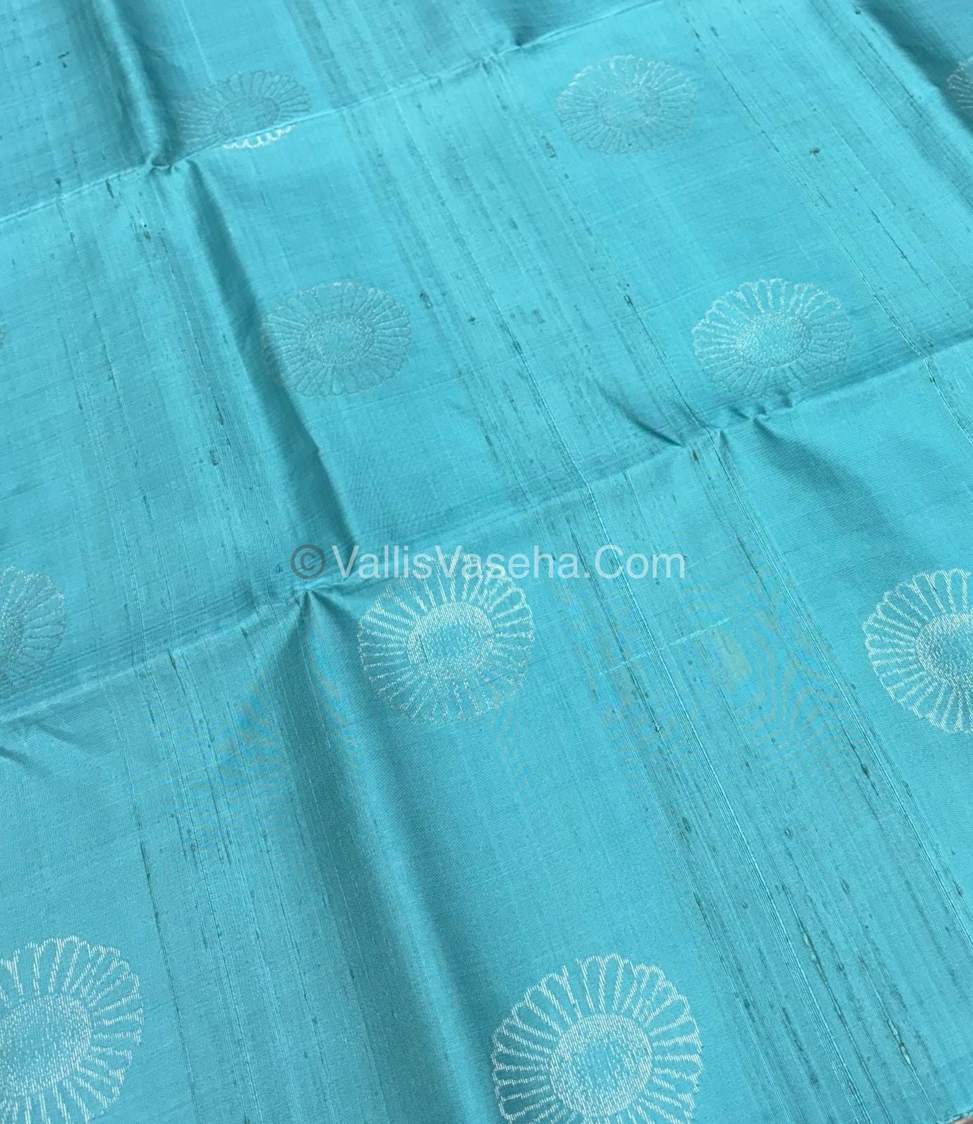Pure Soft Silk Saree - Dupion Weaving - Blue & Grey Shade - VVPSS065