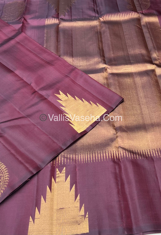 Pure Soft Silk Saree - Jothika Hit design - Merunish Wine  - VVPSS011