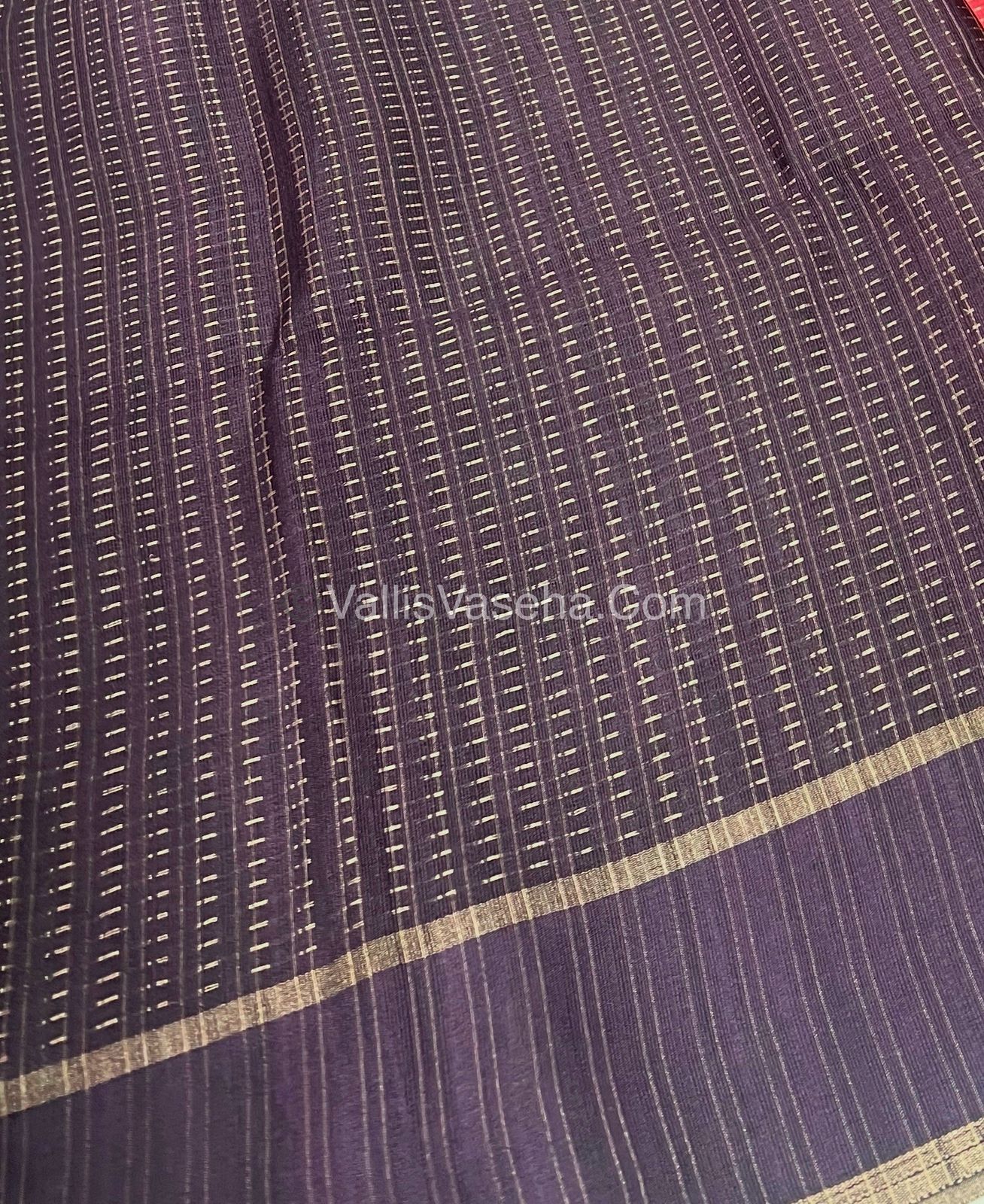 Semi Tussar Silk - Vairavoosi Design - VVSTS037