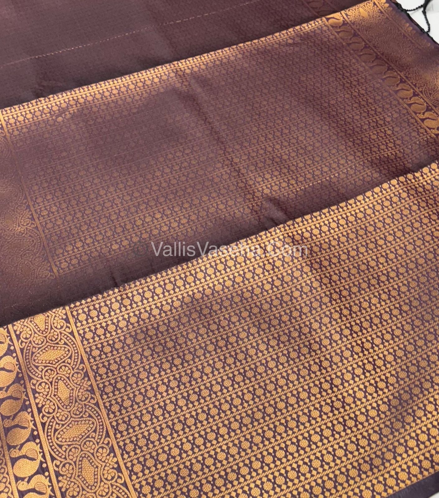 Semi Soft Silk  - Borderless - Contemporary Design - Brown Shade -VVSSS012
