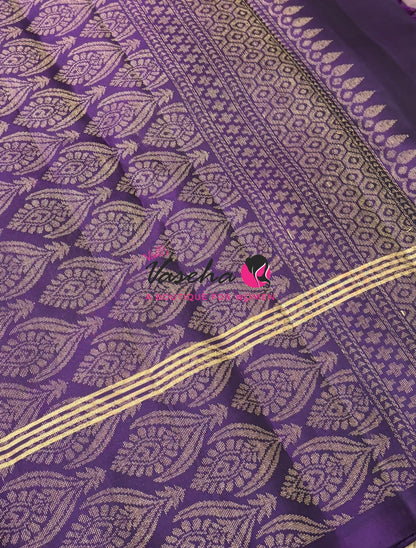 Half Mix - Pure Soft Silk Saree - Retta Petta Border - VVPSS154