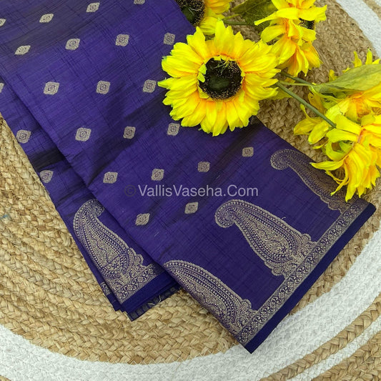 Semi Tussar Silk Saree - Violet shade - VVSTS010