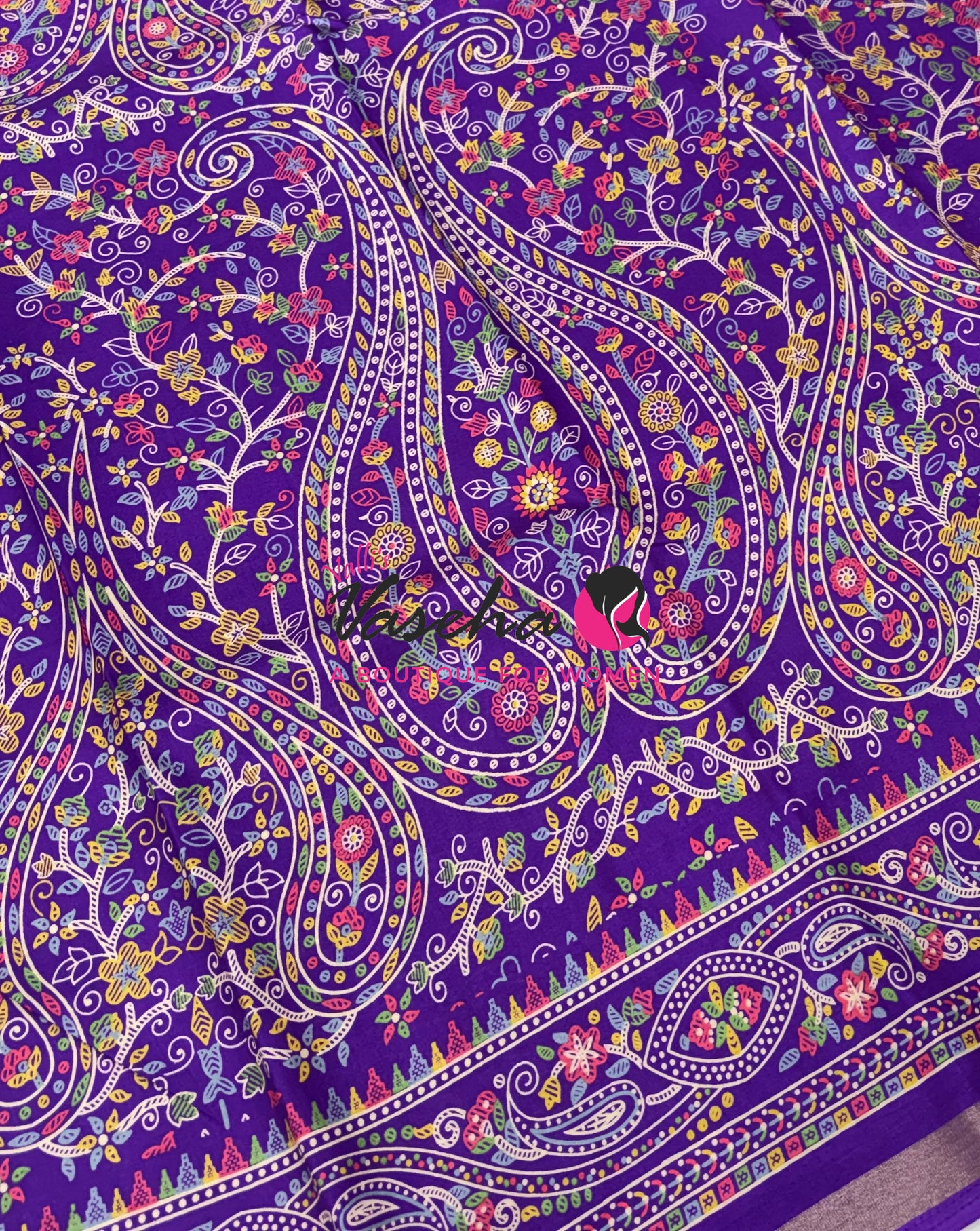 Casual Wear - Fancy Printed Silk  - Purple Shade - VVFPS001