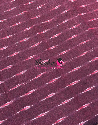Ikkat Mercerised Cotton Saree - Single Ikkat - VVIKS001