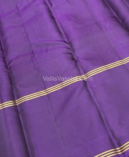 Half Mix - Pure Soft Silk Saree - Long Retta Petta Border with Butta - VVPSS050