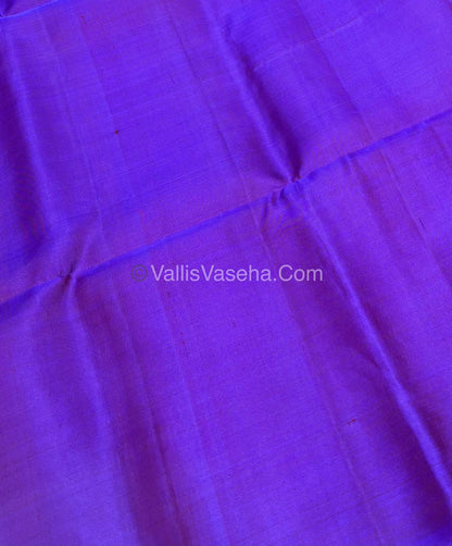 Pure Soft Silk Saree - Border Less - Grey With Purple Shade - VVPSS052