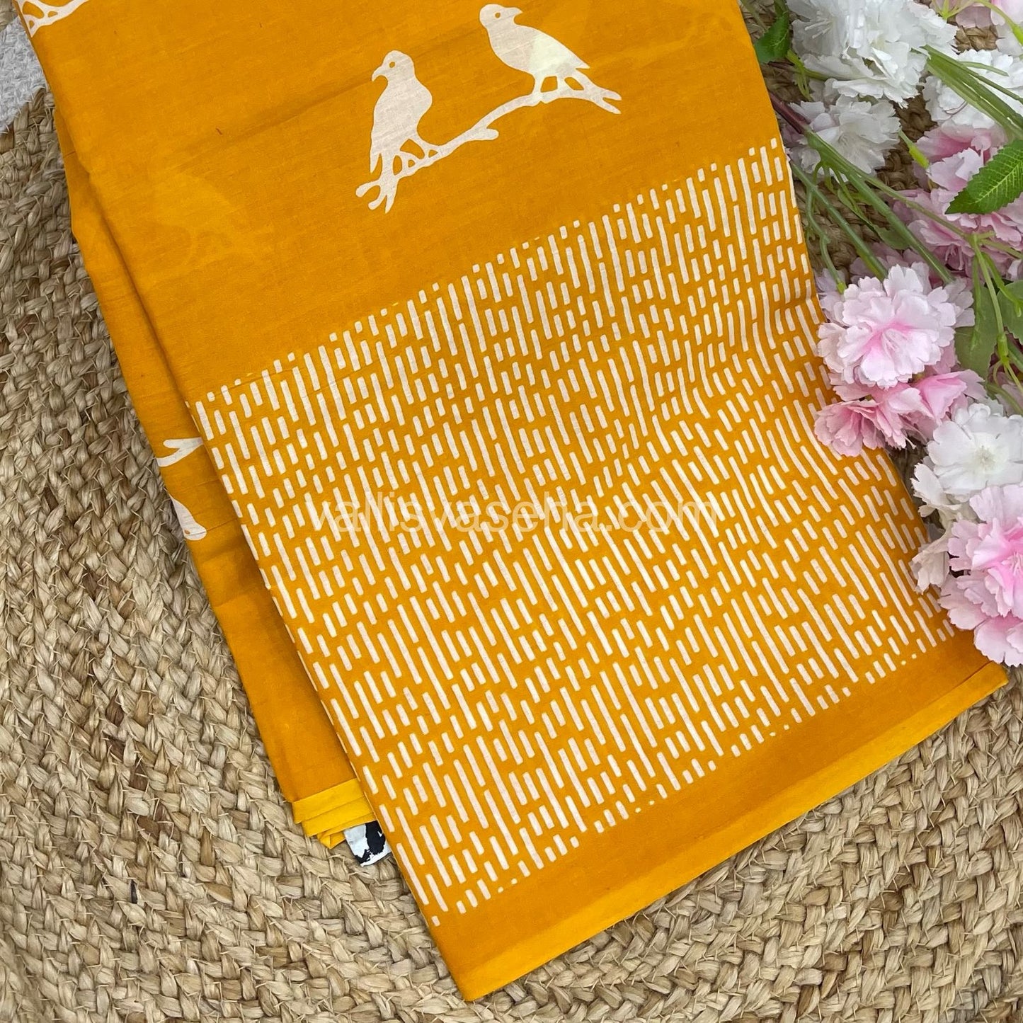 Pure Soft Mul Mul Cotton Sarees - Hand Block Prints - VVMMC008