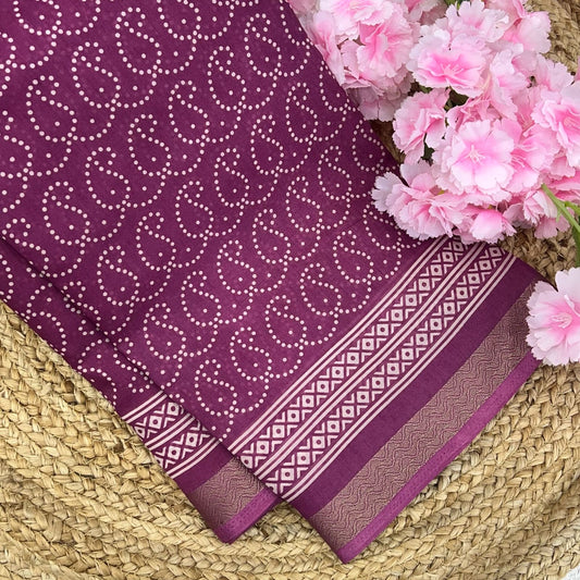 Casual Wear - Fancy Mixed Muslin Cotton - Onion Pink Shade - VVFMC003