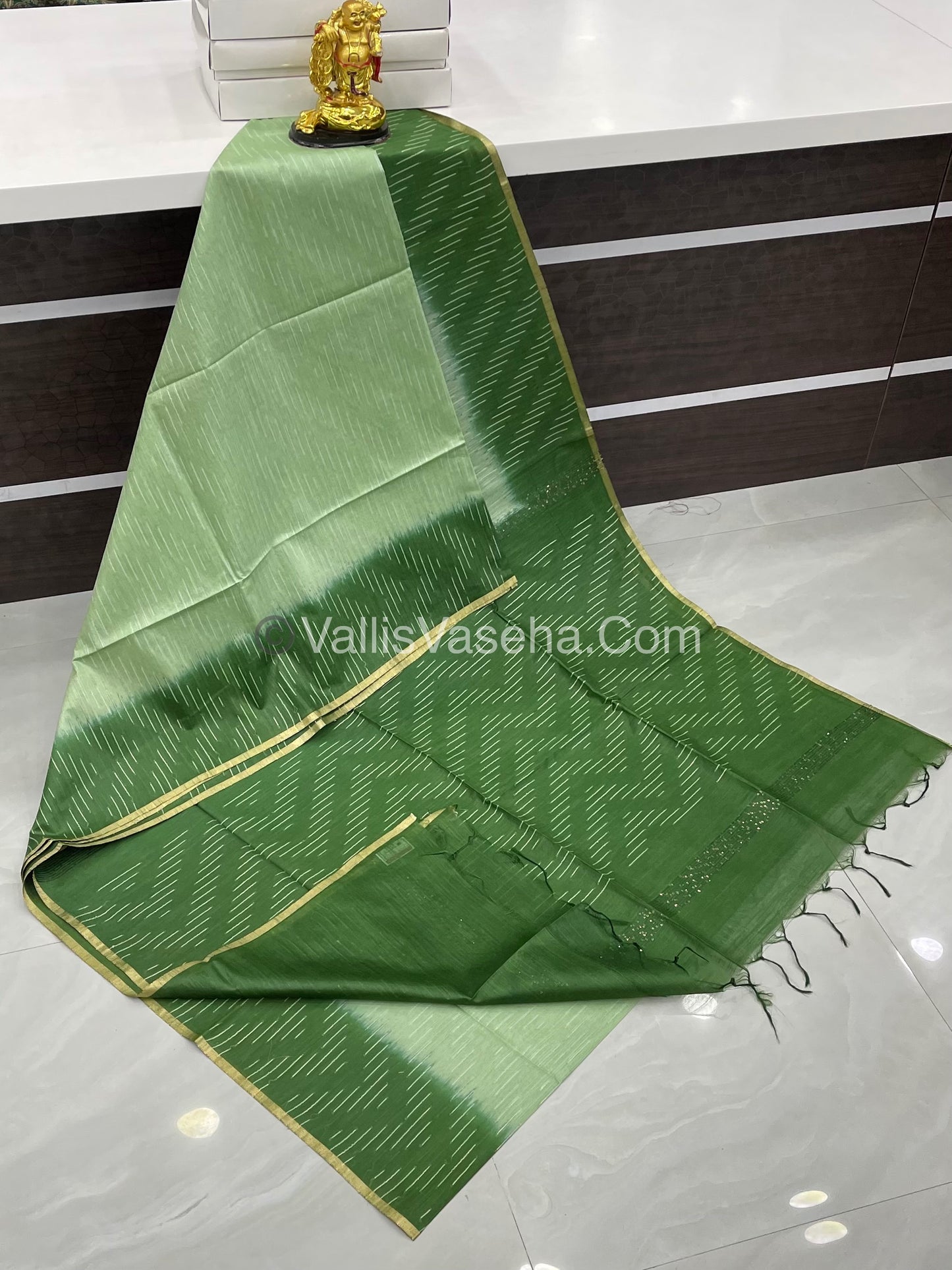 Bhagalpuri Silk | Green Shade | VVBS010