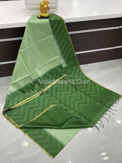 Bhagalpuri Silk | Green Shade | VVBS010