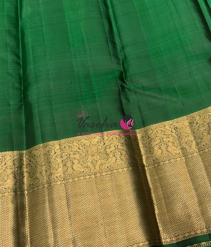 Pure Kanchipuram Silk Saree - Green Shade - VVPS045