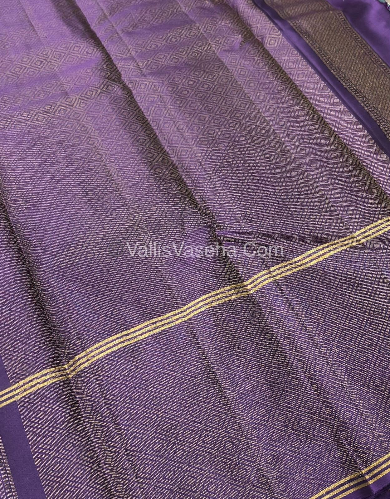 Half Mix - Pure Soft Silk Saree - Long Retta Petta Border with Butta - VVPSS076