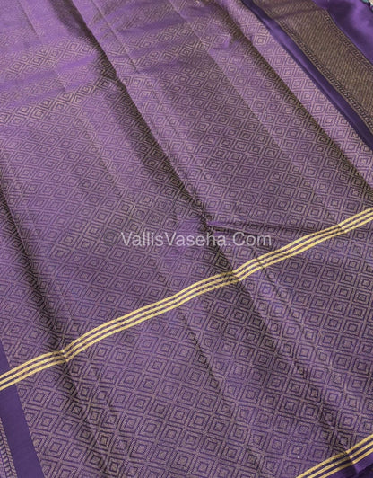 Half Mix - Pure Soft Silk Saree - Long Retta Petta Border with Butta - VVPSS076