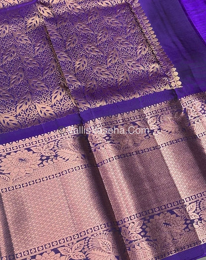 Half Mix - Pure Soft Silk Saree - Purplish Pink & Violetish Blue Shade - VVPSS031