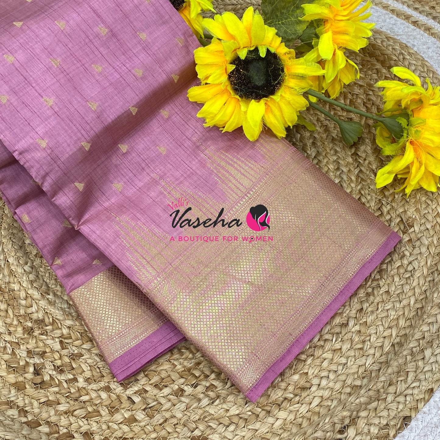 Semi Tussar Silk Saree | Onion Pink Shade |VVSTS054