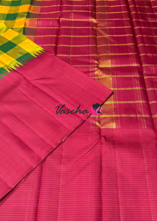 Pure Korvai Kanchipuram Silk Saree - VVPS035