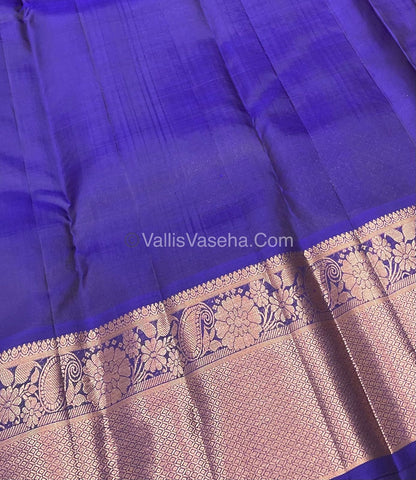 Half Mix - Pure Soft Silk Saree - Pink & Blue Shade - VVPSS031