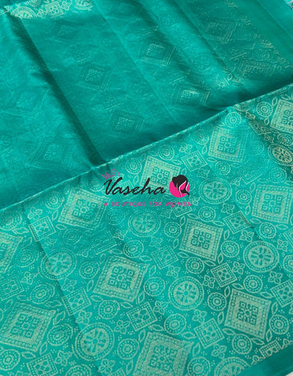Pure Soft Silk Saree - Purple  & Blue Combo - 2 - VVPSS055