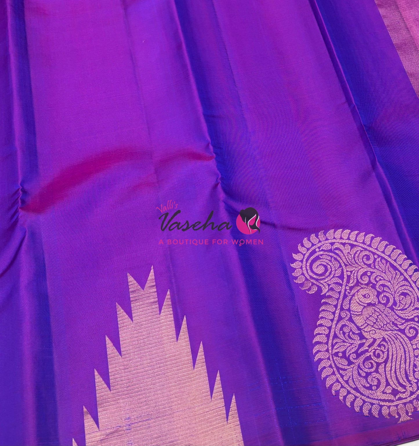Pure Soft Silk Saree - Jothika Hit design - Purplish Pink - VVPSS011