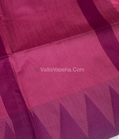 Semi Raw Silk - Pink With Purple Shade - VVRS006