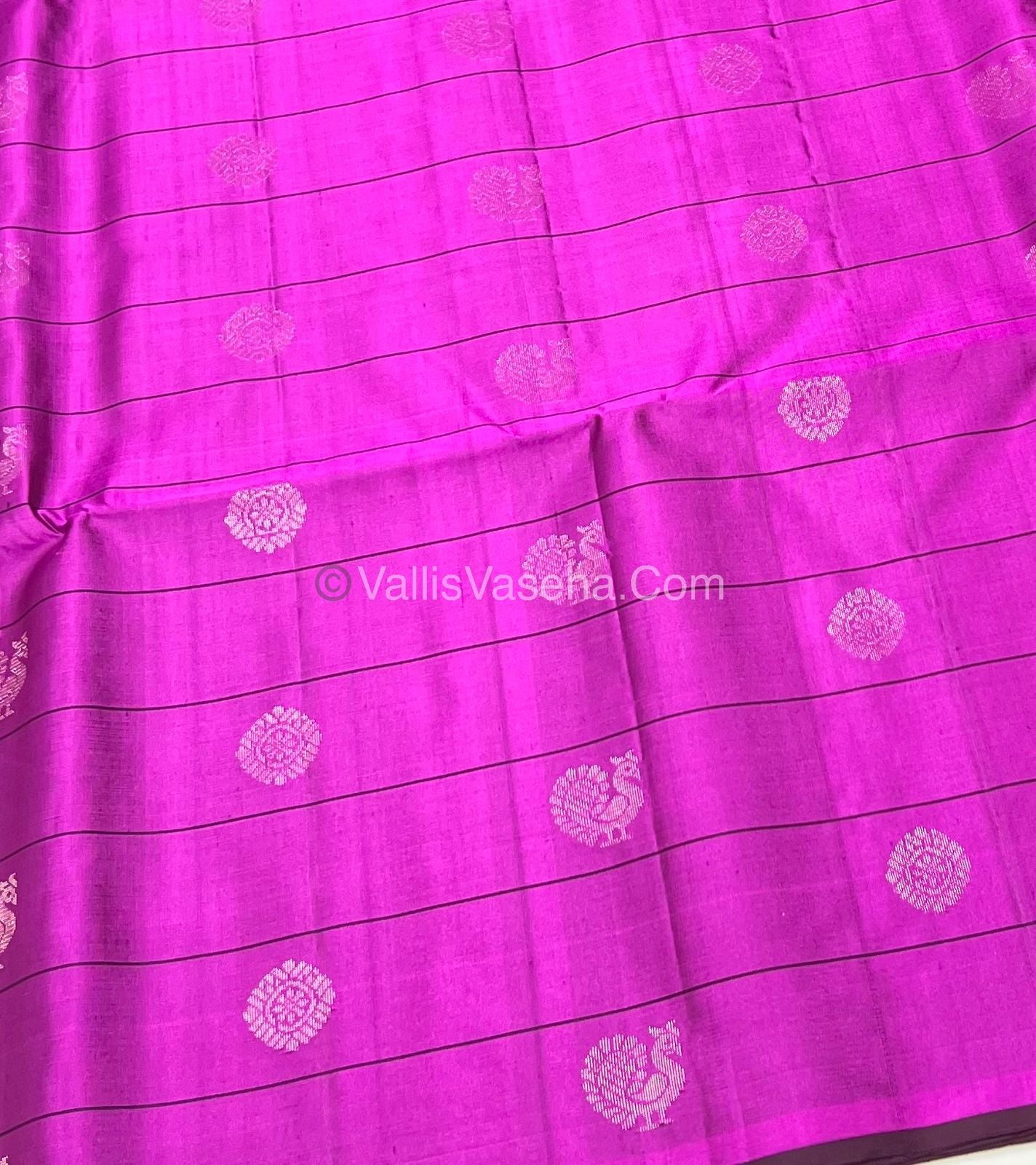 Pure Soft Silk Saree - Pink & Wine Purple Shade - VVPSS055