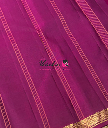 Pure Soft Silk Saree  - Violetish Blue With Pink Combo - VVPSS146