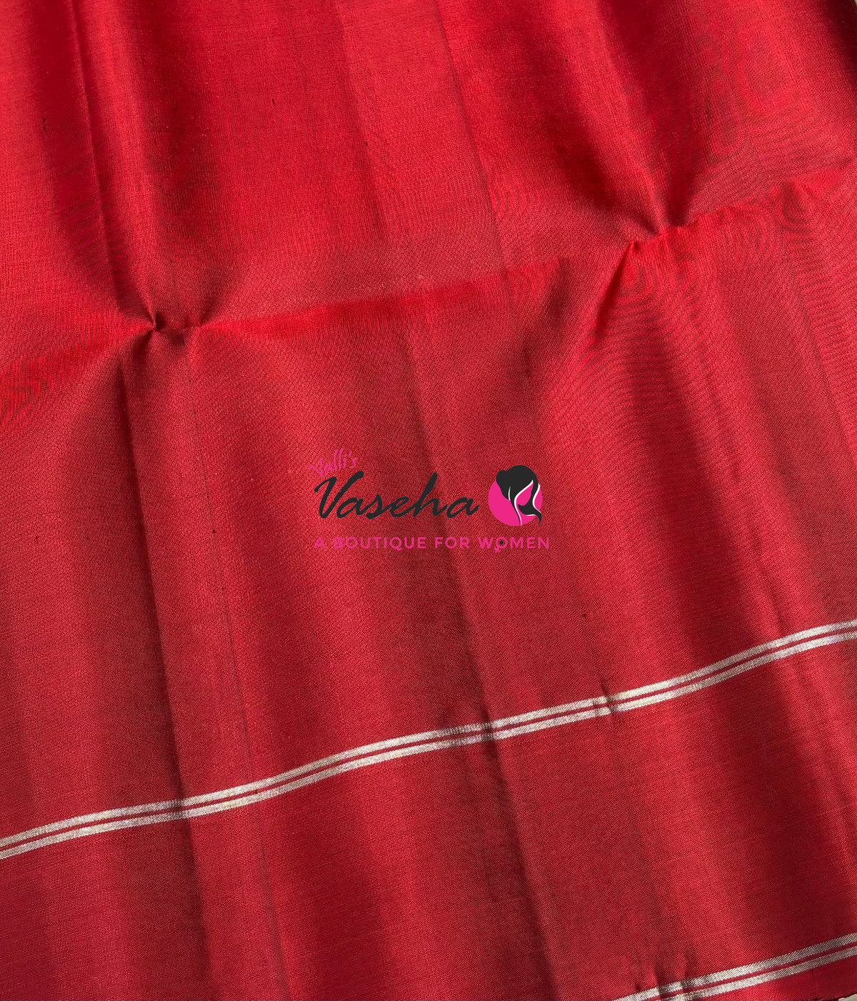 Pure Soft Silk Saree - Grey & Red  Shade - VVPSS127