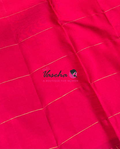 Pure Kanchipuram Silk Saree - Pazhum Pazhamum Checks - VVPS017