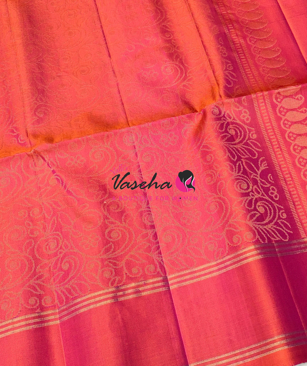 Pure Soft Silk Saree  - Wine & Peach Combo - VVPSS141