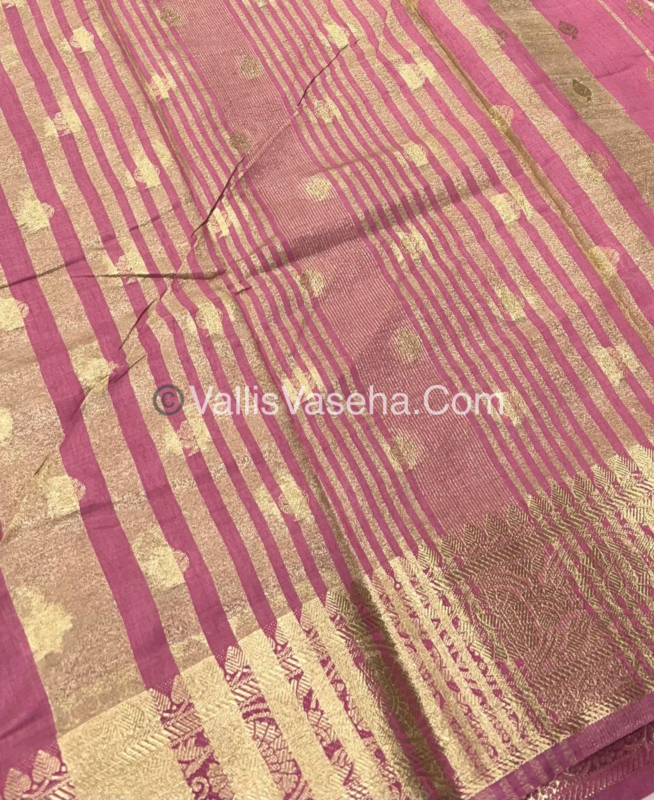 Semi Tussar Silk  - Baby Pink Shade - VVSTS024