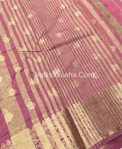 Semi Tussar Silk  - Baby Pink Shade - VVSTS024