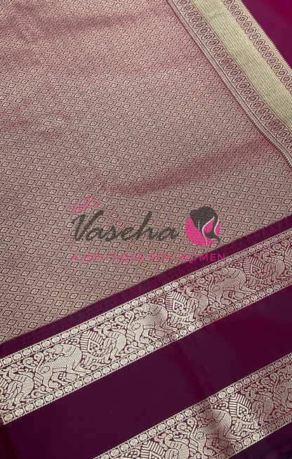 Semi Bridal Kanchi Silk  - Korvai - Premium- VVSKS008