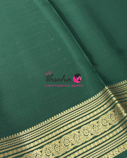 Semi Mysore Crepe Silk  - Green Shade - VVSMC005