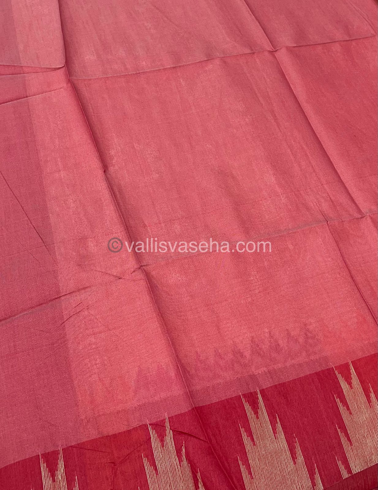 Semi Raw Silk - Half White with Merun Shade - VVRS002