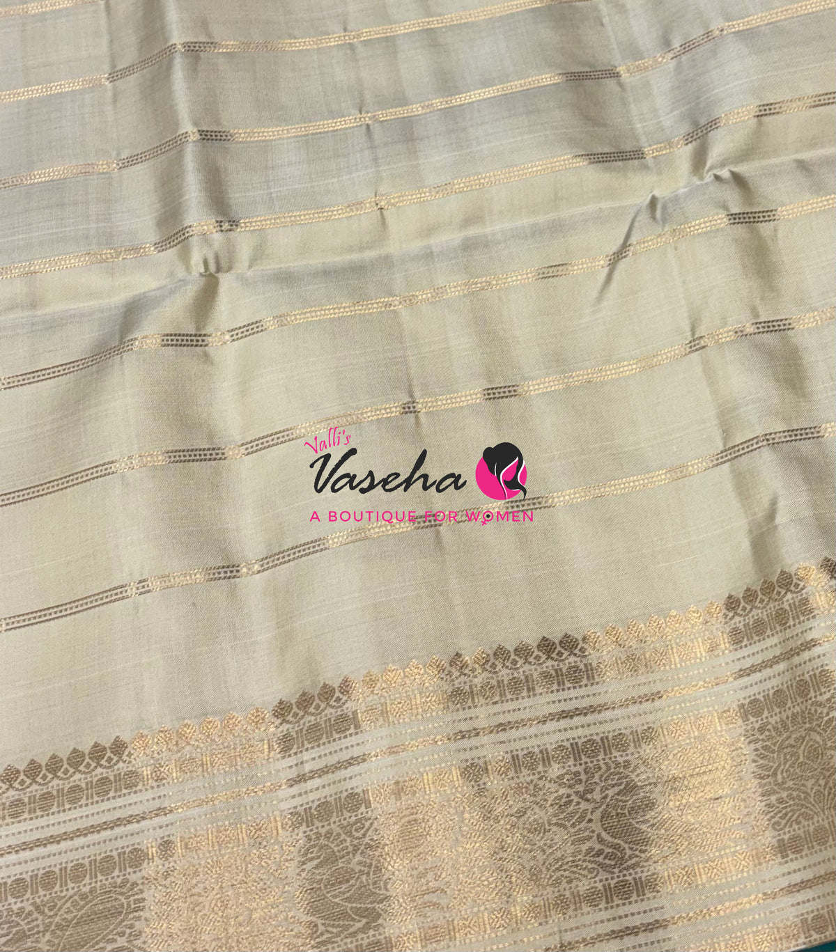 Pure Soft Silk Saree  - Cream/Half White Shade - VVPSS162