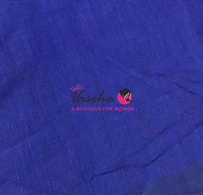 Handloom Cotton Sarees  - Blue Shade - VVKC001