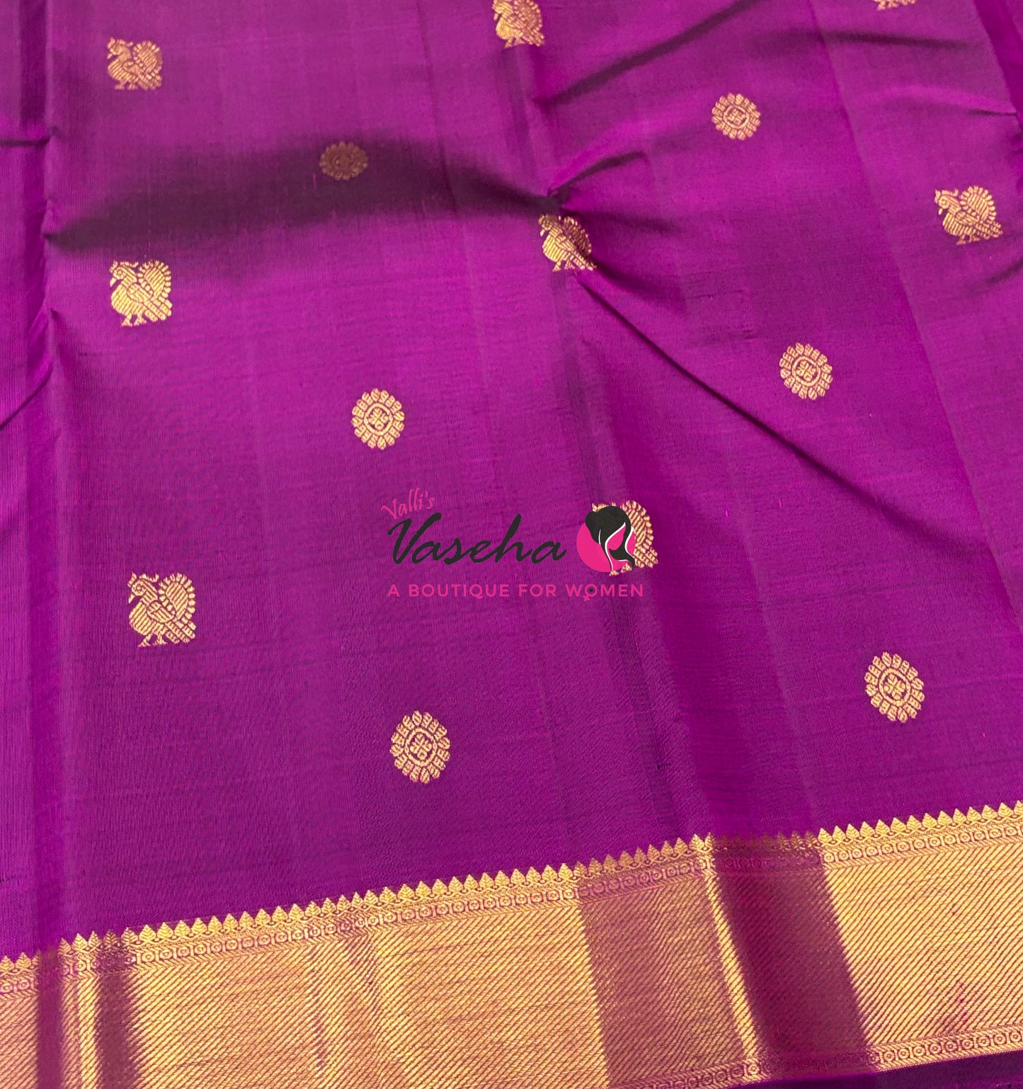 Pure Kanchipuram Silk Saree - Purple Shade - VVPS068