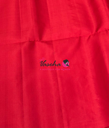 Pure Soft Silk Saree  - Red Shade - VVPSS094