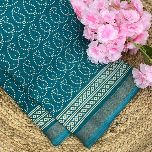 Casual Wear - Fancy Mixed Muslin Cotton - Blue Shade - VVFMC003