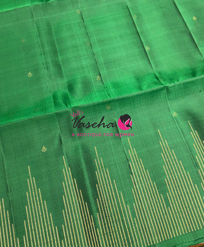 Pure Soft Silk Saree - Green Shade - VVPSS061