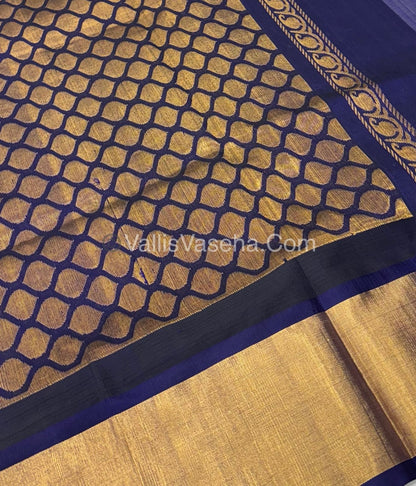 Pure Korvai Silk Cotton Saree - Temple border - VVKSC001