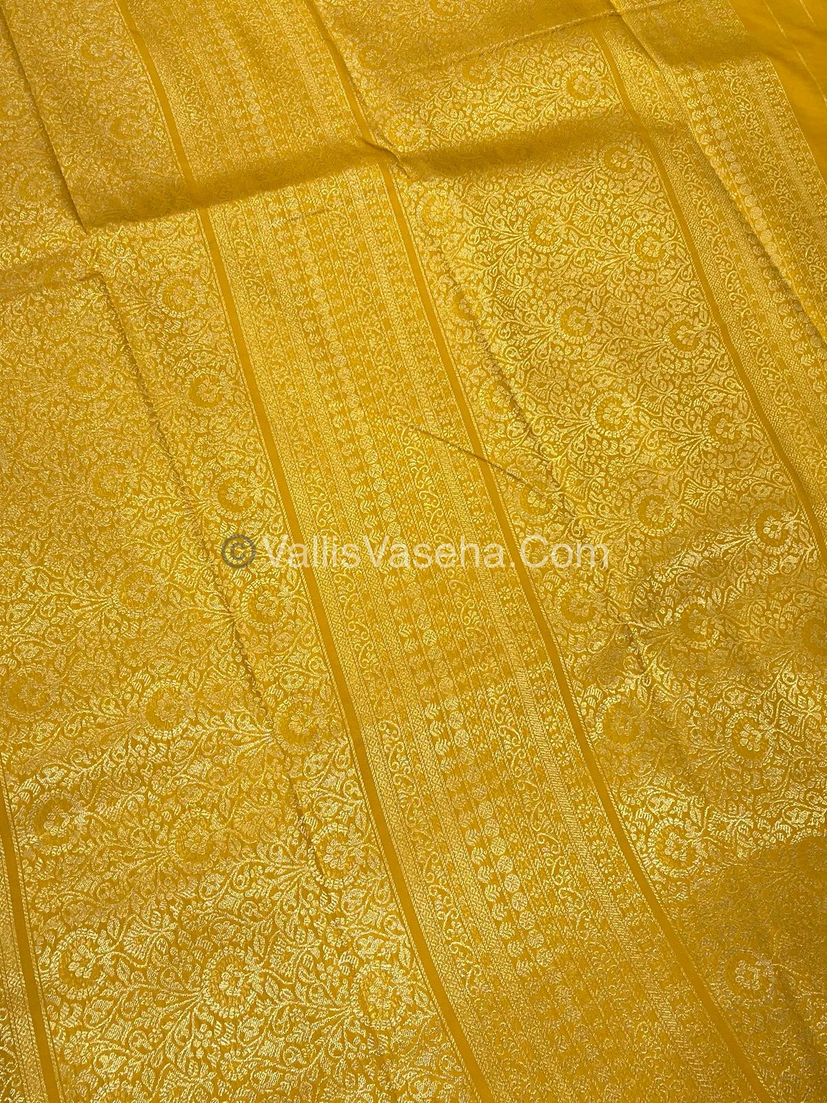 Semi Soft Silk - Border less - Yellow Shade -VVSSS034