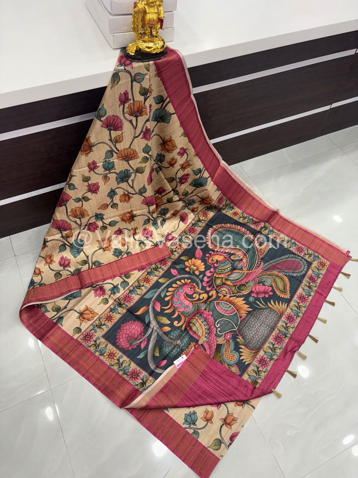 Art Silk / Semi Gicha Tussar Saree  - VVSGT003
