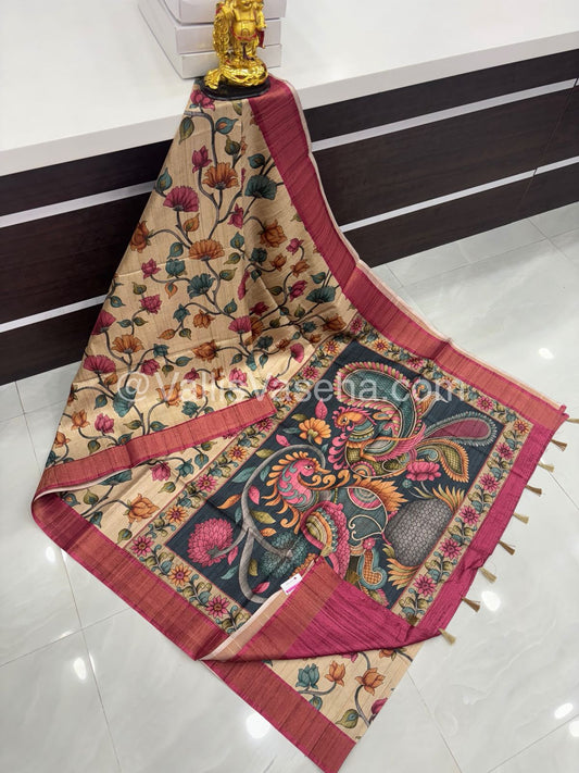 Art Silk / Semi Gicha Tussar Saree  - VVSGT003