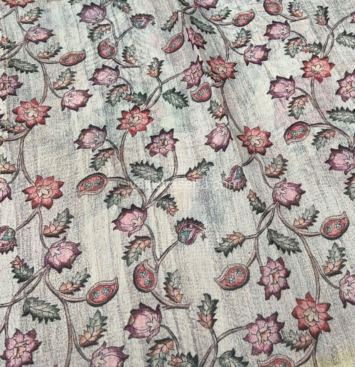 Semi Chanderi Saree - Digital Printed - VVSCD001