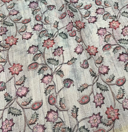Semi Chanderi Saree - Digital Printed - VVSCD001